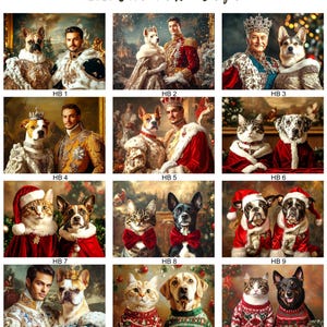 Custom Royal huisdier portret, renaissance hond schilderij, huisdier minnaar cadeau, koninklijk portret, huisdier portret cadeau, cadeau voor kat, cadeau voor hond afbeelding 13