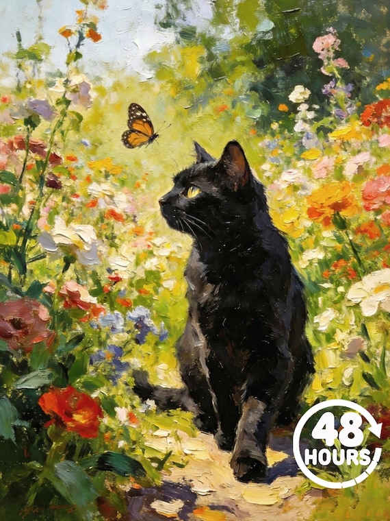 Custom Pet Portrait Oil Painting Style from Photo Personalized Cat Dog Memorial Gift for Pet Loss Framed Canvas Wall Art Gift for Pet Lover