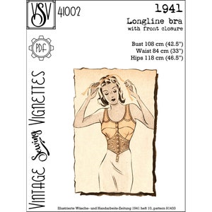 1950s longline bra pattern, Strapless longline bra pattern