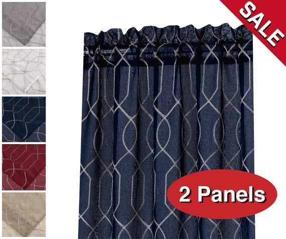 2 Pack Regal Home Collections Cayman Metallic Embroidery Etsy