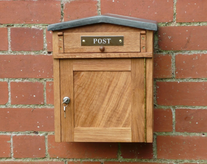 Slimline Oak Letter Box - Etsy UK