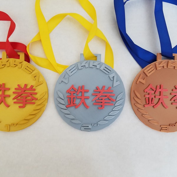 Set of 3 Tekken Tournament Placement Medals