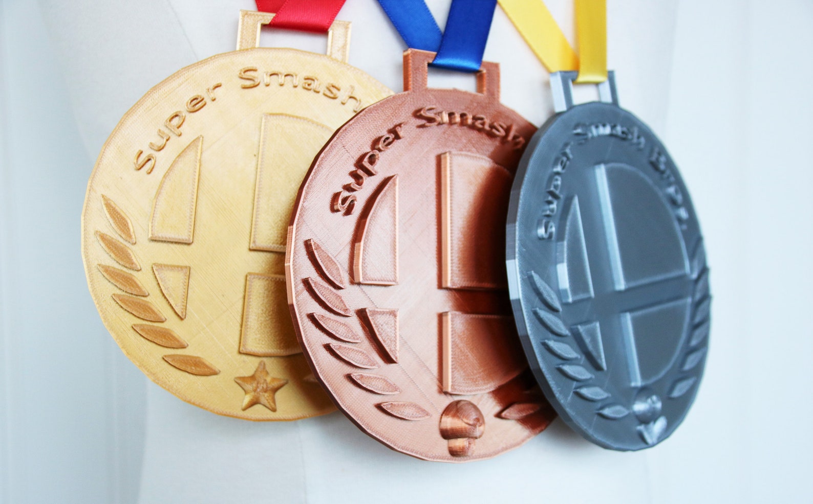 Set of 3 Super Smash Bros. Tournament Placement Medals Etsy