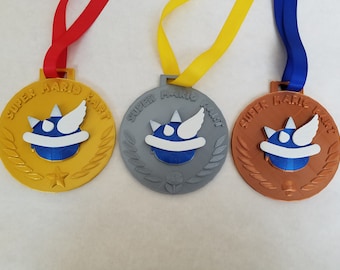 Set of 3 Super Mario Kart Tournament Placement Medals