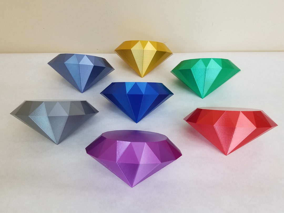 Sonic Chaos Emeralds Gems - Set of 7 - in a Bag