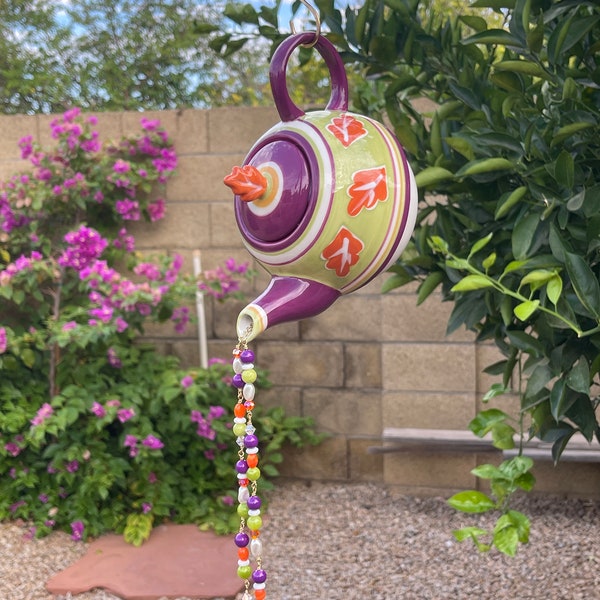 Teapot Garden Art Etsy