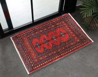 Turkish Rug Home Decor Rug 115 cm x 84 cm FREE SHIPPING Hand Knotted Medallion Rug Vintage Afghan Rug