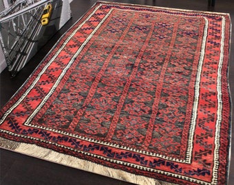 Turkish Rug Home Decor Rug 115 cm x 84 cm FREE SHIPPING Hand Knotted Medallion Rug Vintage Afghan Rug