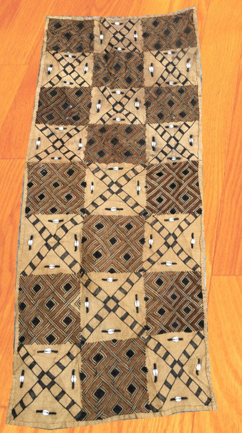 Natural Woven Raffia Handmade Fabric 124 x 52 cm Raffia Textile 2x4 Cheap Price Vintage African Kuba Showa Cloth African Tribal Cloth