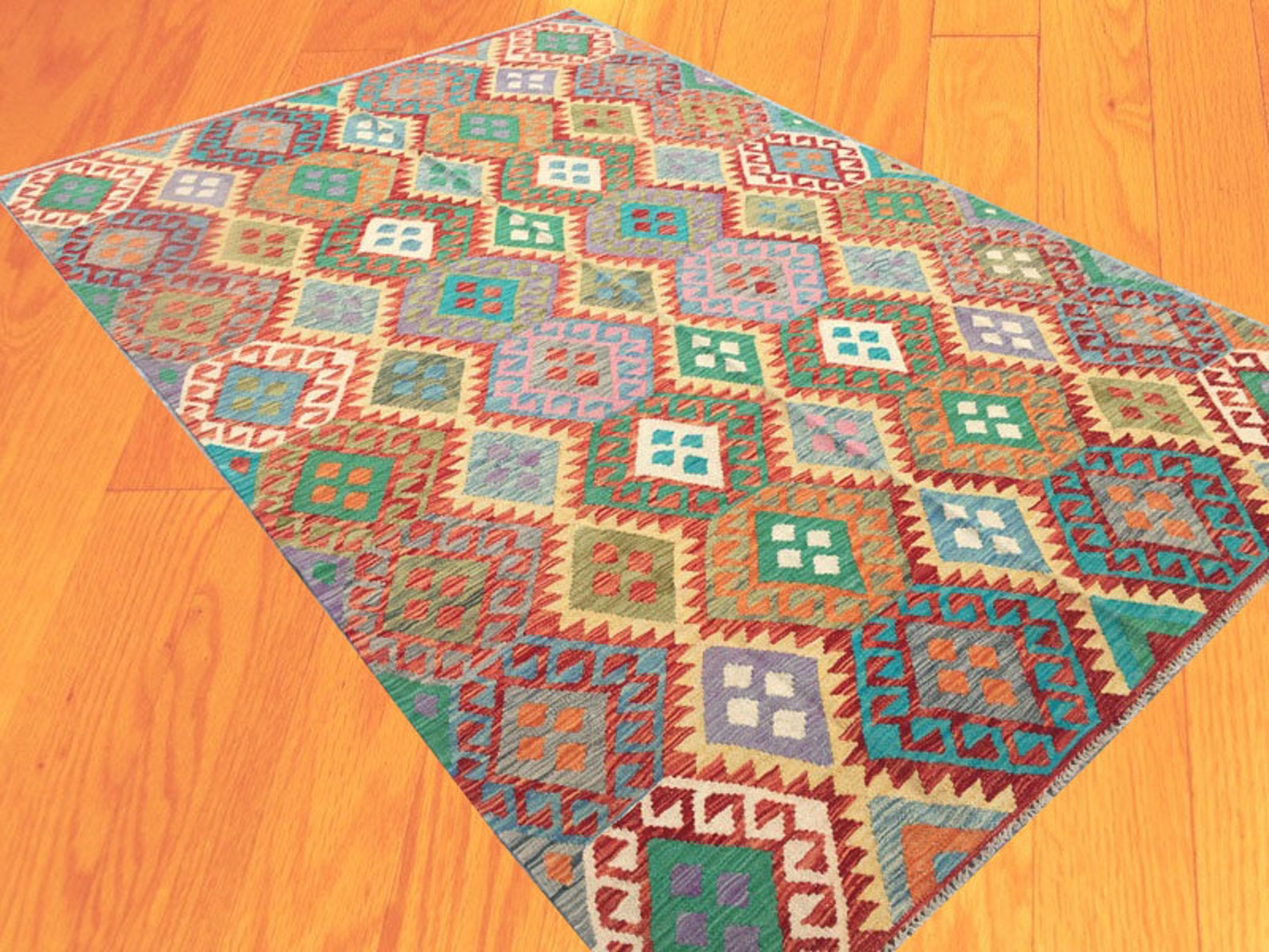 7x10 Cheap Price Afghan Kilim Boho Rug Flat Weave Kilim Etsy