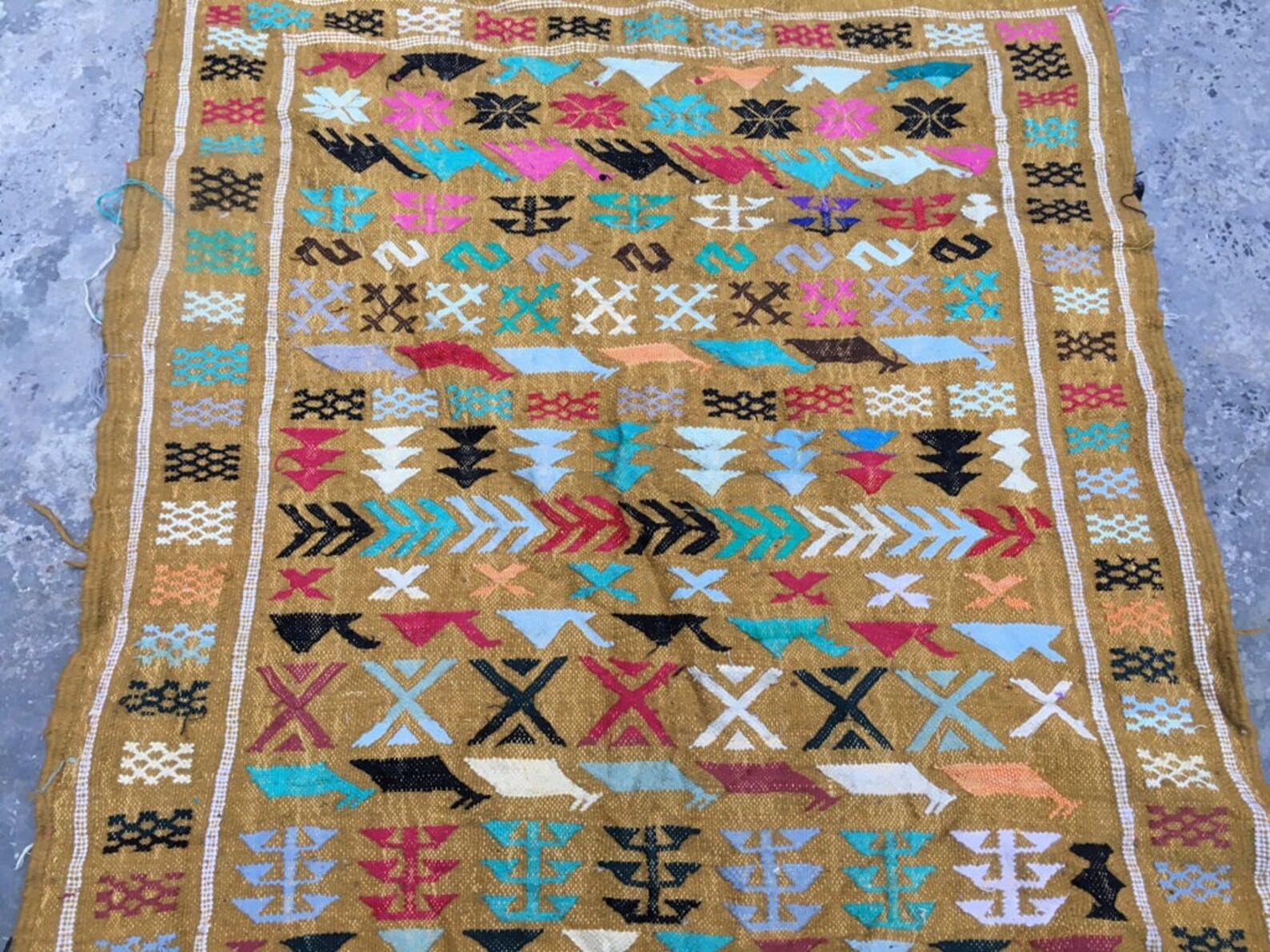 3 x 4 Niedrigen Preis Vintage marokkanischen Kelim Teppich ...