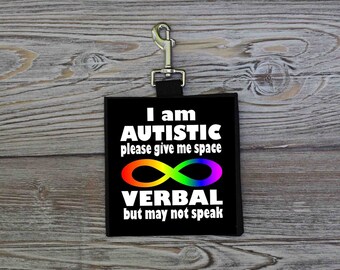 Autism Alert Tags,  Bag Tags for medical Alert, Personalized Bag Tags, Backpack Tags, Luggage Tags, Medical Alerts