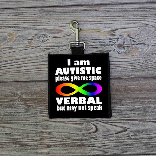 Autism Alert Tags,  Bag Tags for medical Alert, Personalized Bag Tags, Backpack Tags, Luggage Tags, Medical Alerts