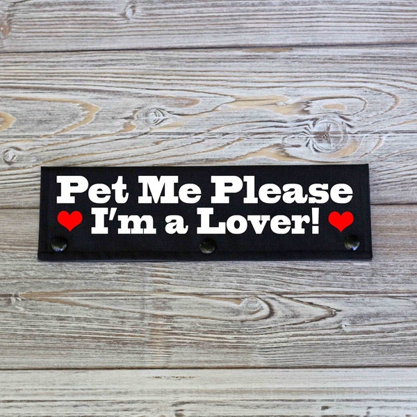 Please Pet Me I'm a Lover,  Dog Leash Sleeve, Leash Wrap,  Fun Dog Gear,  Multiple Size Options, 10 Color Options