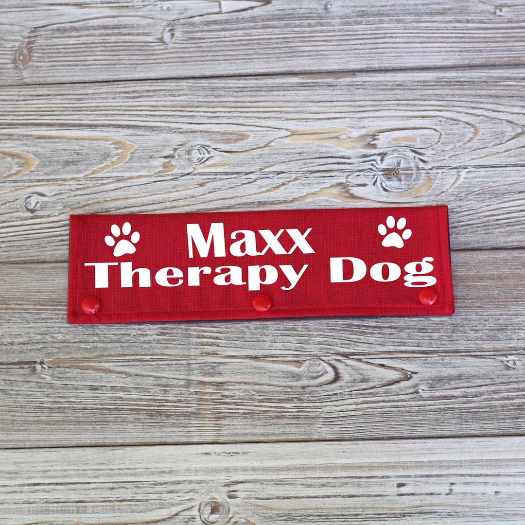 Leash Sleeve or Collar Wrap Custom Therapy Dog Leash Wrap Etsy