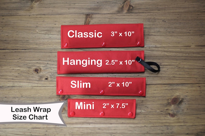 size chart for leash wraps