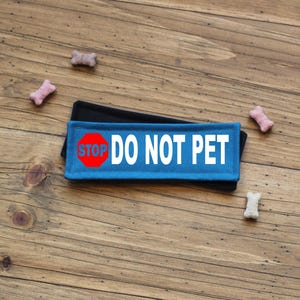 STOP Do Not Pet Hook Patch | CANVAS fabric
