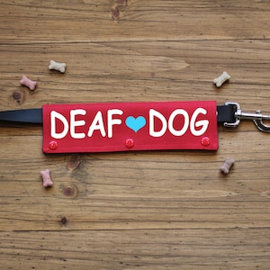 DEAF DOG Leash Wrap Medical Alerts for Dogs | CANVAS wrap