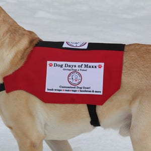 Personalized Logo Dog Vest:  Waterproof Canvas Fabric