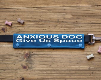 ANXOIUS DOG  Leash Wrap : CANVAS Fabric