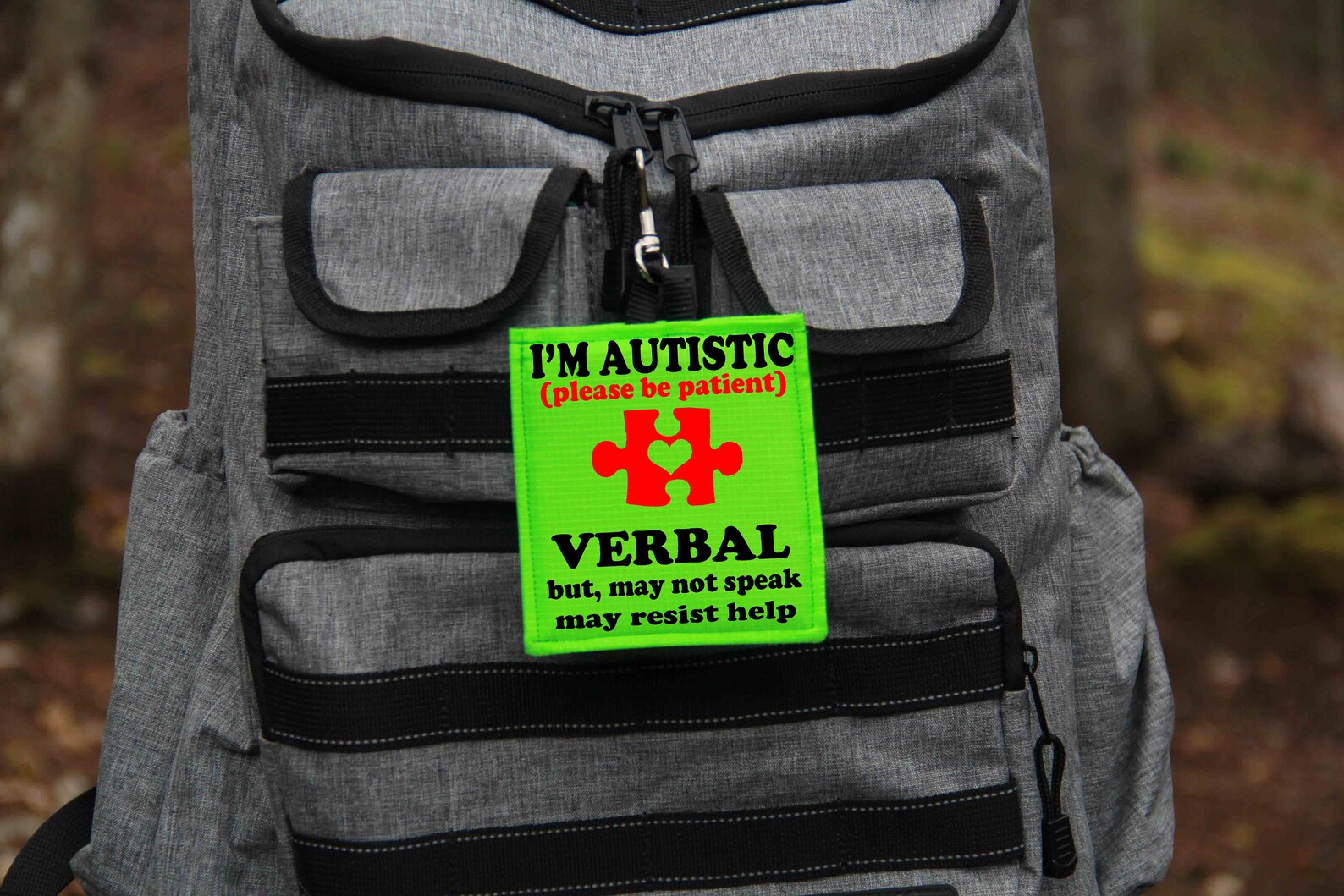 Autism Alert Hang Tag Personalized Medical Alert Hanging Etsy