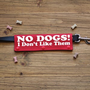 NO DOGS Dog Leash Wrap: Waterproof CANVAS