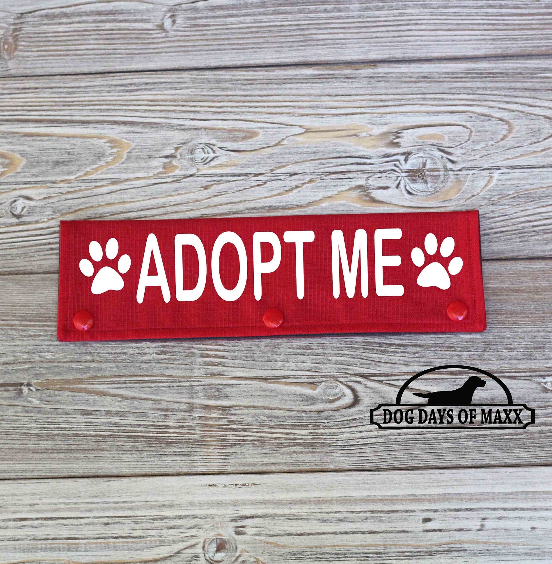  Dogline Adopt Me Vest Patches – Removable Adopt Me Patch 2-Pack  with Reflective Printed Letters for Support Dog Vest Harness Collar or  Leash Small/Medium : Pet Supplies