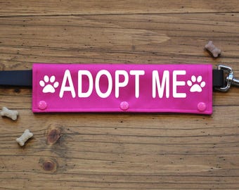 ADOPT ME paws Leash wrap for Rescue and Foster Dogs | CANVAS Wraps