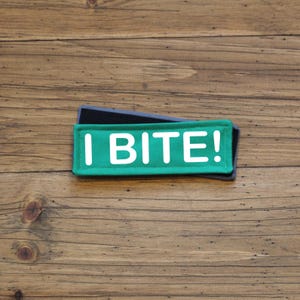 I BITE! Hook Patch: CANVAS fabric