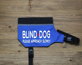 Reflective Blind Dog Vest: Medical Alert, Outdoor Fabric