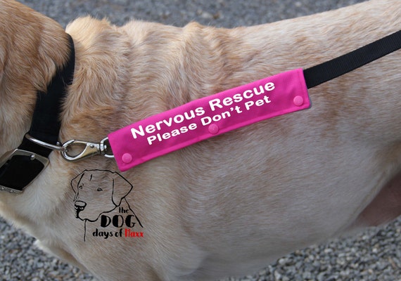 ANXIOUS Dog Leash Wrap Custom Dog Leash Wrap Service Dog Leash In