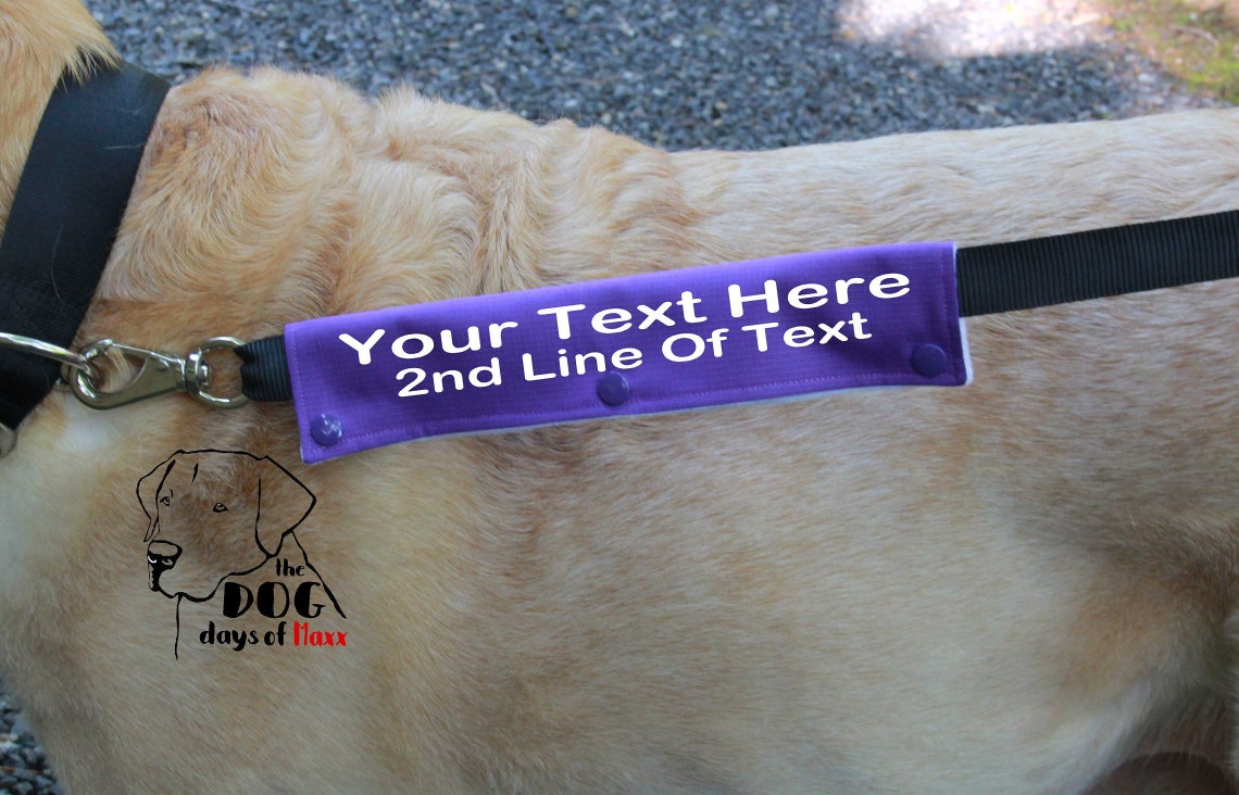 Dog Leash Wrap Dog Leash Sleeve Slim Size Custom 2 line of Etsy