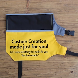 Personalized Dog Vest with Reflective Stripe : Canvas Fabric