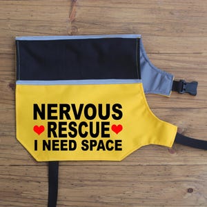 Nervous Rescue Vest: Canvas Fabric Single REFLECTIVE stripe