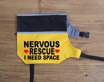 Nervous Rescue Vest: Canvas Fabric Single REFLECTIVE stripe