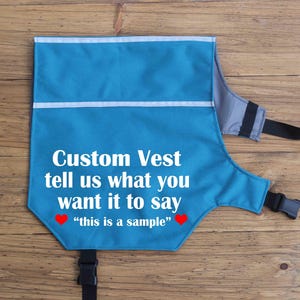 Customized Dog Vest Reflective | Single Reflective ONE color Vest