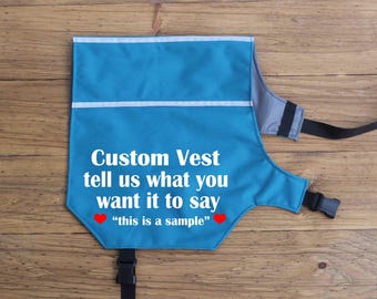 Custom Dog Vest Reflective | Personalized Pet Apparel