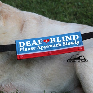 Printed Deaf and Blind Dog Leash Wrap : Outdoor Fabric