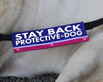 STAY BACK Protective Dog Leash Wrap: Nervous/Rescue Dogs