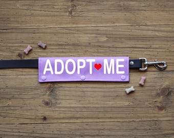 Adopt Me Leash Wrap | Rescue Dog Alert Canvas Dog Gear
