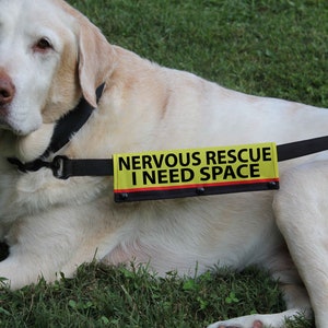 Printed Nervous Rescue Leash Wrap: Soft Outdoor Fabric