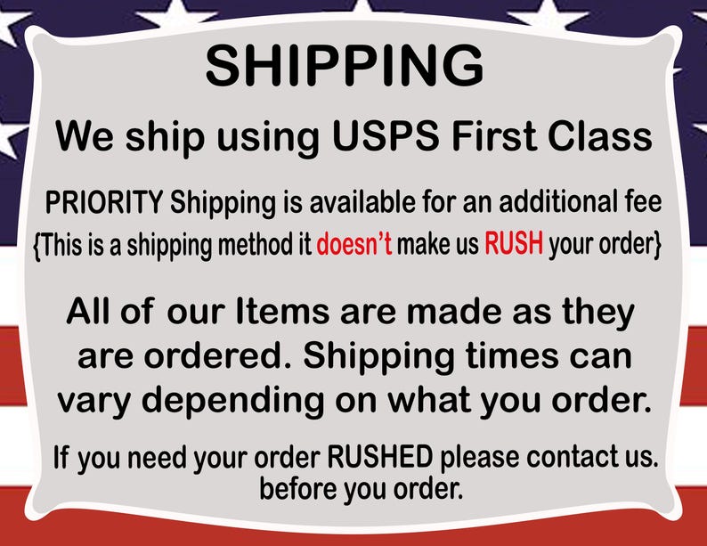 shipping notice.