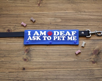 Deaf Dog Leash Wrap: Waterproof CANVAS