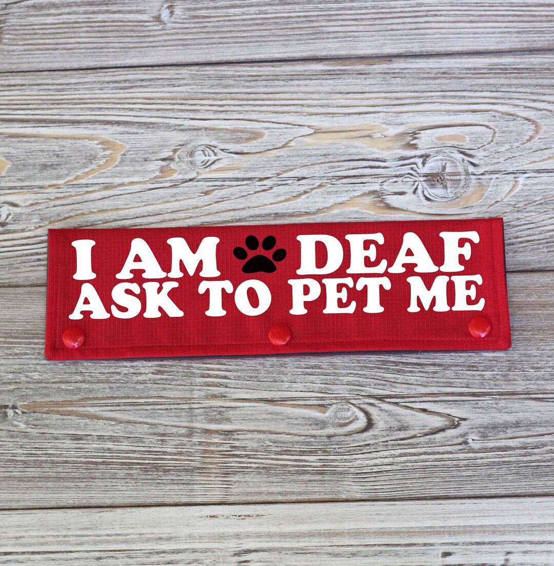 Leash Sleeve, Collar Wrap, Deaf Dog Leash Wrap, Leash Wrap, I AM DEAF