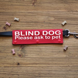 Blind dog Leash Wraps : Waterproof CANVAS fabric