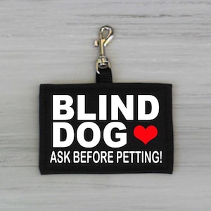 Blind Dog Tiny Tags  | CANVAS fabric