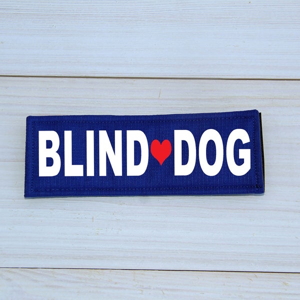 Blind Dog  Patch, Dog Vest Patch, Dog Harness hook Patch
