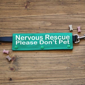Dog Leash Sleeve for Nervous Rescue Dogs | CANVAS Fabric