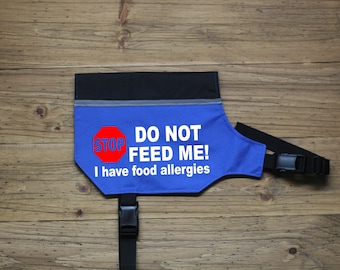 DO NOT FEED Dog Vest:  Canvas Fabric with Reflective Stripe