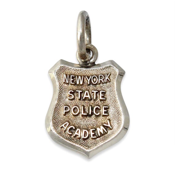 Vintage 10K White Gold New York State Police Acad… - image 1